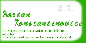 marton konstantinovics business card